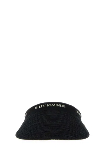 HELEN KAMINSKI BLACK BOUCLE CARTER VISOR
