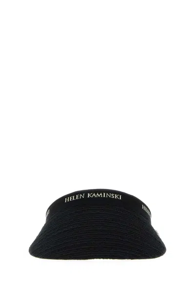 HELEN KAMINSKI HELEN KAMINSKI BLACK BOUCLE CARTER VISOR