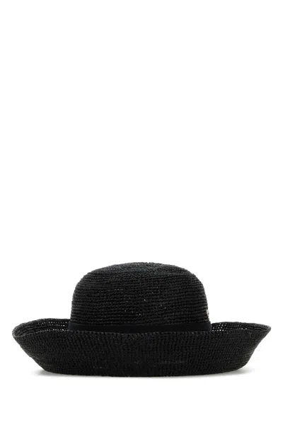 Helen Kaminski Black Raffia Provence Hat