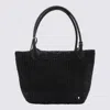 Helen Kaminski Black Raffia Top Handle Bag In Multi