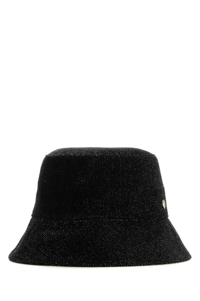 Helen Kaminski Black Velvet Florenze Bucket Hat