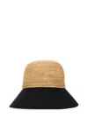 Helen Kaminski Woven Raffia Crown Hat With Adjustable Cotton Brim In Black