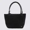 Helen Kaminski Black Raffia Top Handle Bag In Multi