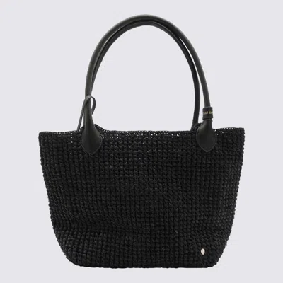 HELEN KAMINSKI HELEN KAMINSKI BLACK RAFFIA TOP HANDLE BAG