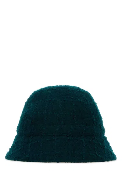 HELEN KAMINSKI BOTTLE GREEN BOUCLE ADELIA BUCKET HAT