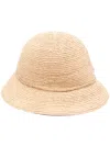 Helen Kaminski Bow-detailing Raffia Sun Hat In Neutrals