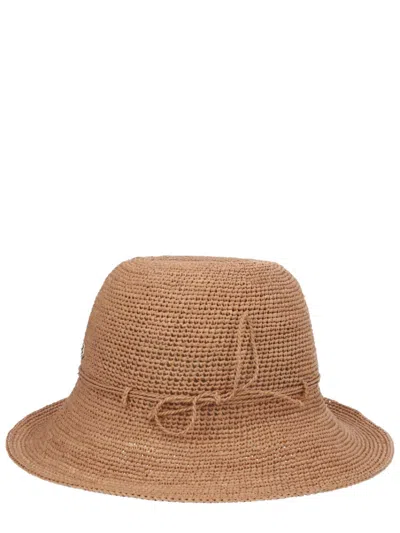 Helen Kaminski Brown Woven Bucket Hat