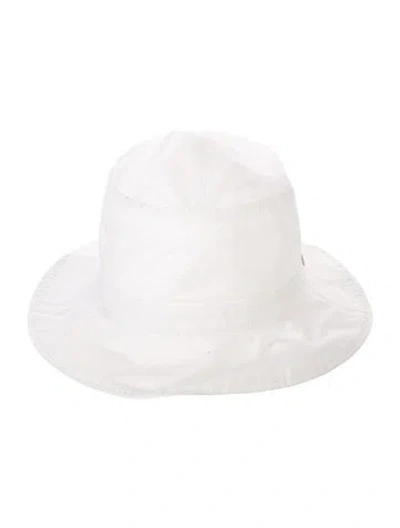 Pre-owned Helen Kaminski Bucket Hat In White