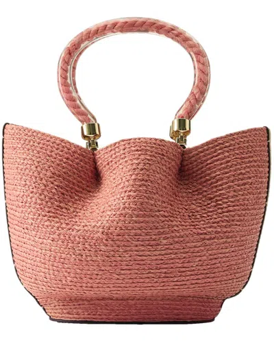 Helen Kaminski Camelia Raffia & Leather Basket Tote