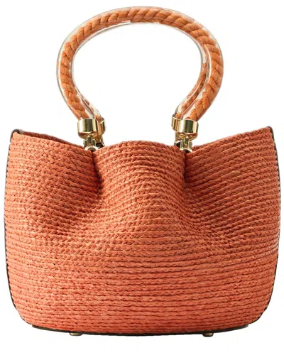 Helen Kaminski Camelia Raffia & Leather Basket Tote