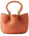 Helen Kaminski Camelia Raffia & Leather Basket Tote