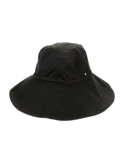 Pre-owned Helen Kaminski Canvas Sun Hat In Black