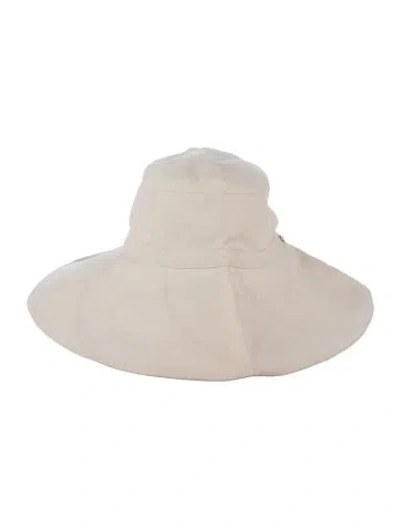 Pre-owned Helen Kaminski Canvas Sun Hat In Neutrals