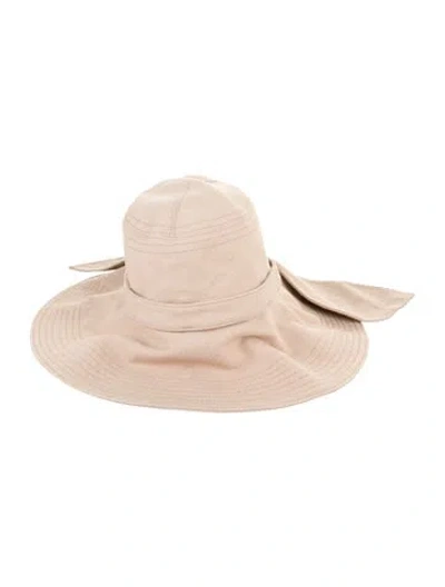 Pre-owned Helen Kaminski Canvas Sun Hat In Neutrals
