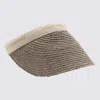 Helen Kaminski Melange Raffia Hat In Gray
