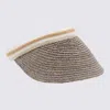 Helen Kaminski Open Top Woven Hat With Contrast Trim In Neutral