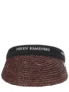 Helen Kaminski Woven Open Top Visor Hat Accessory In Brown