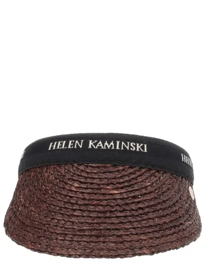 Helen Kaminski Raffia Visor In Brown
