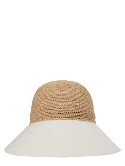 Helen Kaminski Blaise Woven Wide-brim Hat In Orange