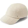 Helen Kaminski Chalamet Bouclé Baseball Cap In White