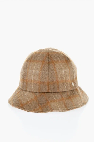 Helen Kaminski Checked Kelley Cloche Hat In Brown
