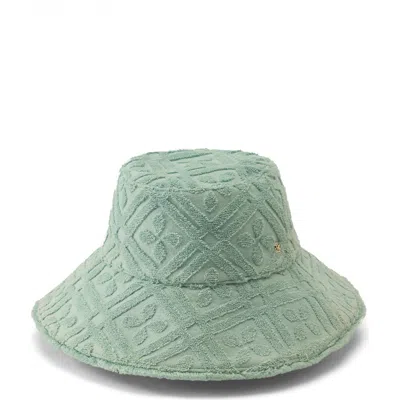 Helen Kaminski Cintia Jacquard Terry Bucket Hat In Green