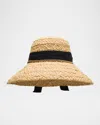 Helen Kaminski Helen Kaminiski Classic Wide Braid Raffia Hat In Natural Black