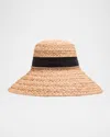 Helen Kaminski Classic 5 Raffia Sun Hat In Nougat Black