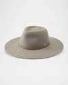Helen Kaminski Claude Leather-trim Wool Felt Fedora In Gray