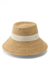 Helen Kaminski Clover Raffia Cloche Bucket Hat In Neutral
