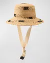 Helen Kaminski Contrasting Wide Braided Bucket Hat In Multi