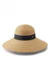 Helen Kaminski Cori Raffia Large Brim Floppy Hat In Natural Black