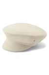 Helen Kaminski Cotton Baker Boy Beret Cap In Ecru