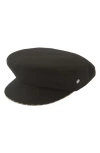 Helen Kaminski Cotton Baker Boy Cap In Black/black