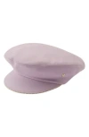 Helen Kaminski Cotton Baker Boy Cap In Lavender/oat