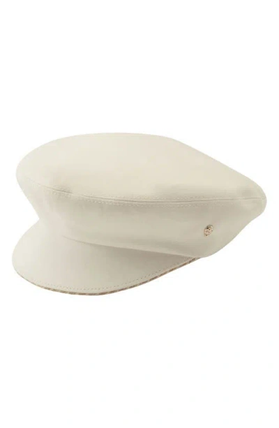 Helen Kaminski Cotton Baker Boy Cap In White