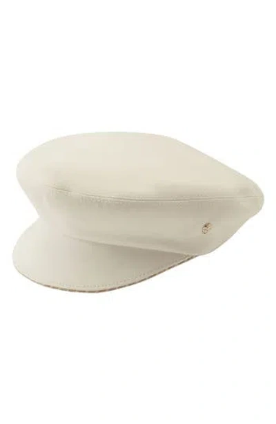 Helen Kaminski Cotton Baker Boy Cap In Off White/oat