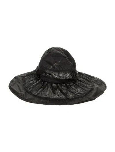 Pre-owned Helen Kaminski Cotton Sun Hat W/tags In Black