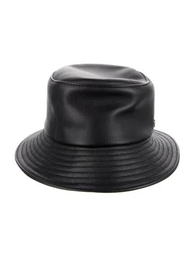 Pre-owned Helen Kaminski Cow Leather Hat In Black