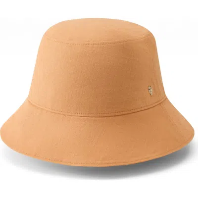 Helen Kaminski Delta Linen Bucket Hat In Salmon