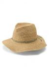 Helen Kaminski Desmonda Packable Raffia Fedora In Gold