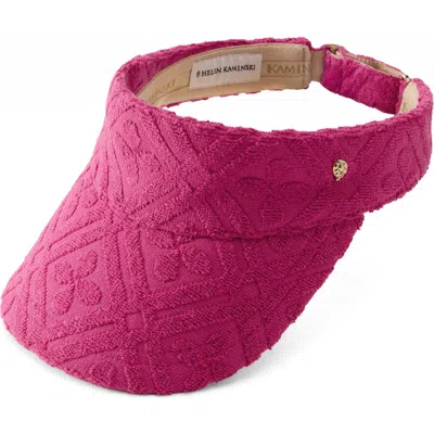 Helen Kaminski Dhara Terry Visor In Bright Pink