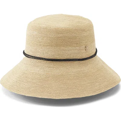 Helen Kaminski Dijon Crochet Bucket Hat In Alabaster/charcoal