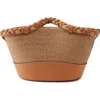 Helen Kaminski Duna Woven Raffia Tote Bag In Nougat/sunset