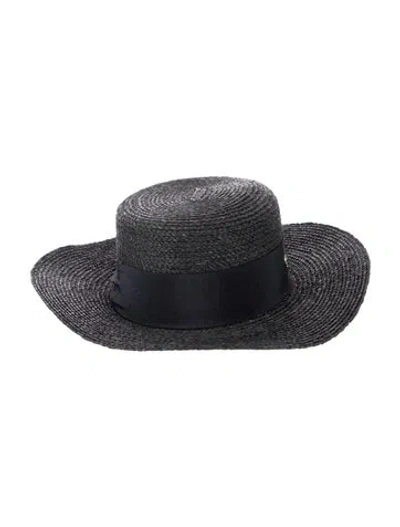 Pre-owned Helen Kaminski Dyed Raffia Hat In Blue