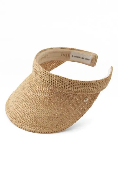 Helen Kaminski Erin Raffia Visor In Brown