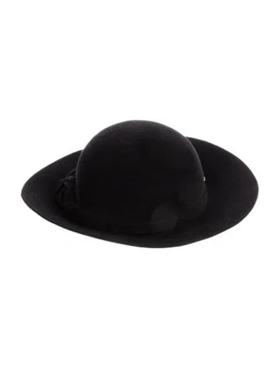 Pre-owned Helen Kaminski Fedora Hat In Black