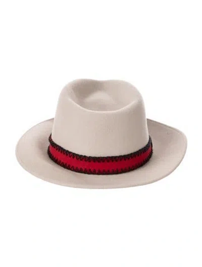 Pre-owned Helen Kaminski Fedora Hat In Neutral