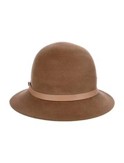 Pre-owned Helen Kaminski Felt Cap W/tags In Brown