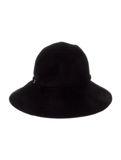 Pre-owned Helen Kaminski Felted Sun Hat In Black